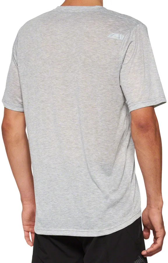 100% Airmatic Mesh Jersey - Gray, Short Sleeve, Medium