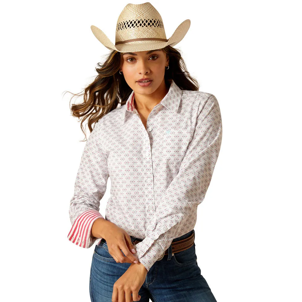 10051330 Ariat Women's Long Sleeve Kirby Stretch Shirt - Izel Print