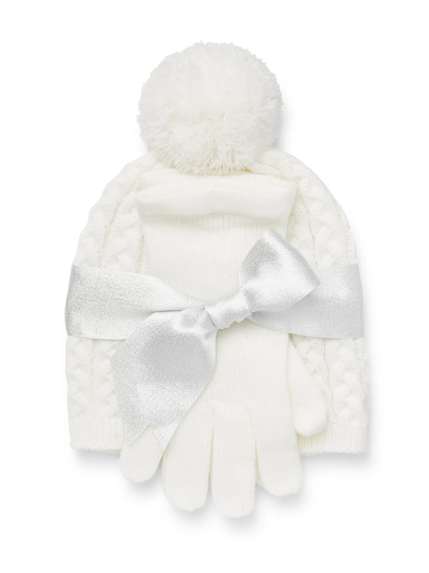 2-Piece Cable Knit Hat & Gloves Set