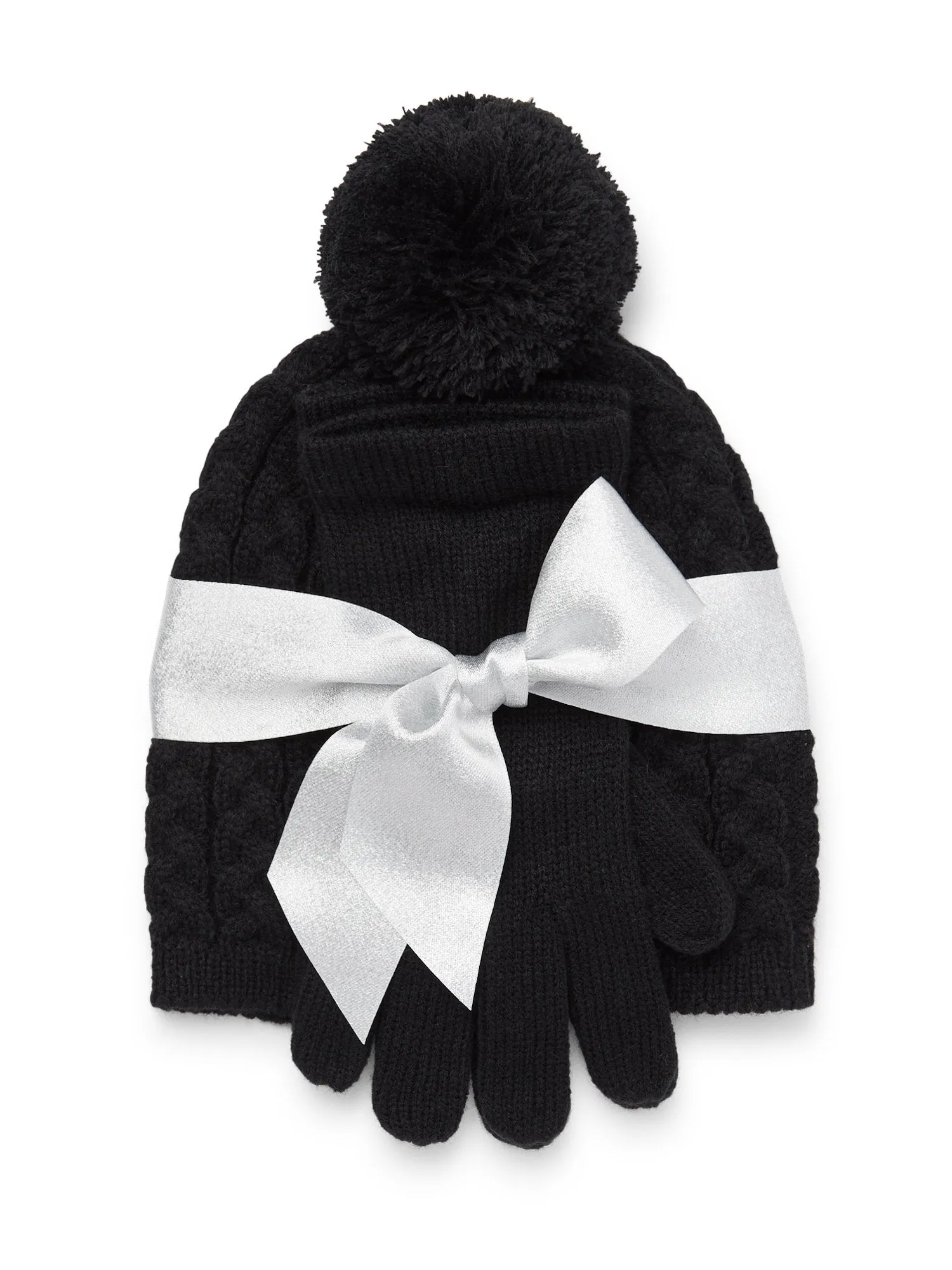 2-Piece Cable Knit Hat & Gloves Set