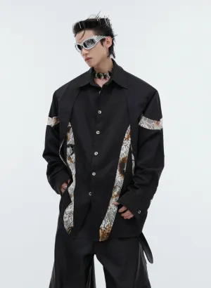 【24s Aug.】Flame Burnt Long Sleeve Padded Top