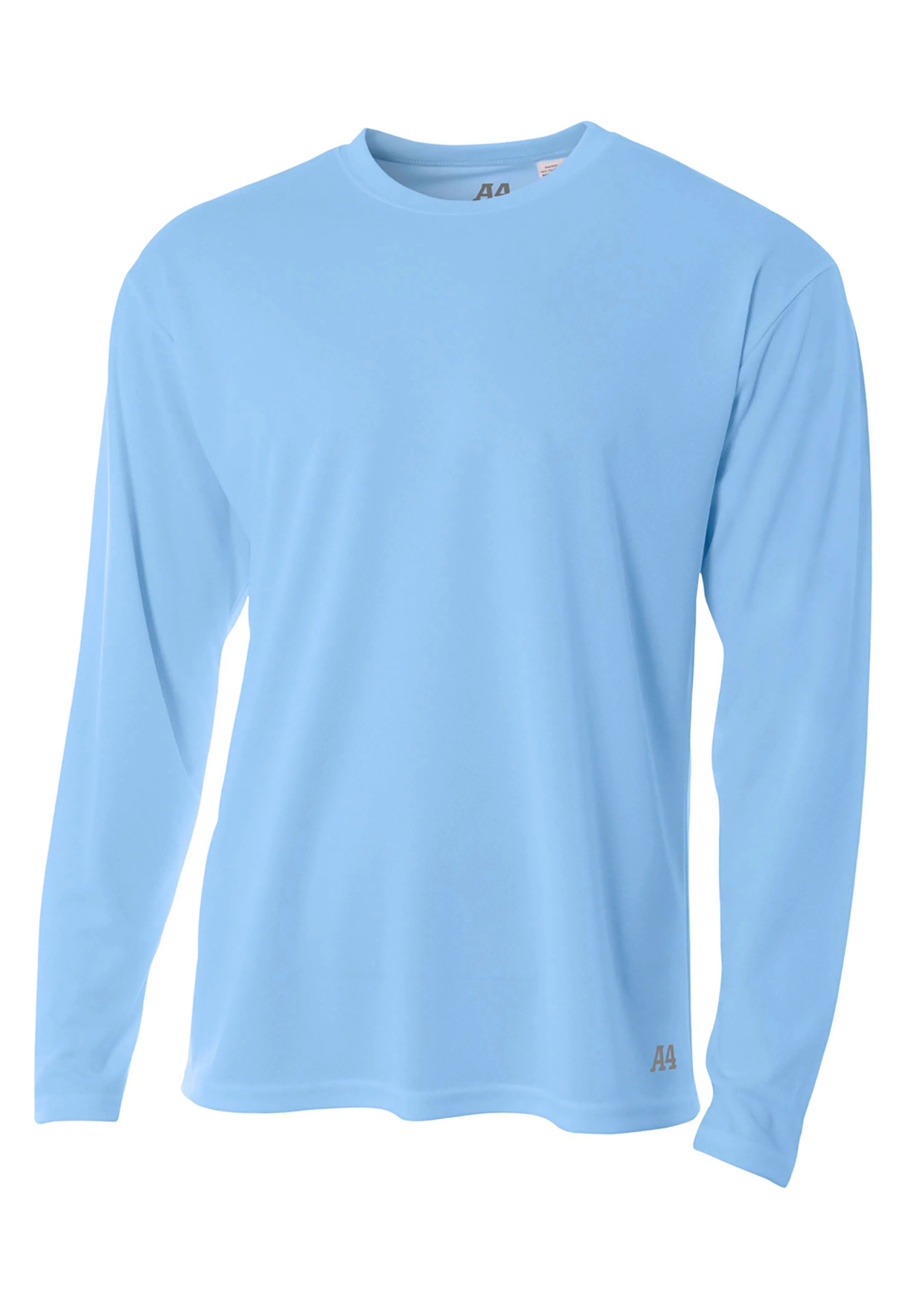 A4 Mens Long Sleeve Birds-Eye Mesh Crew