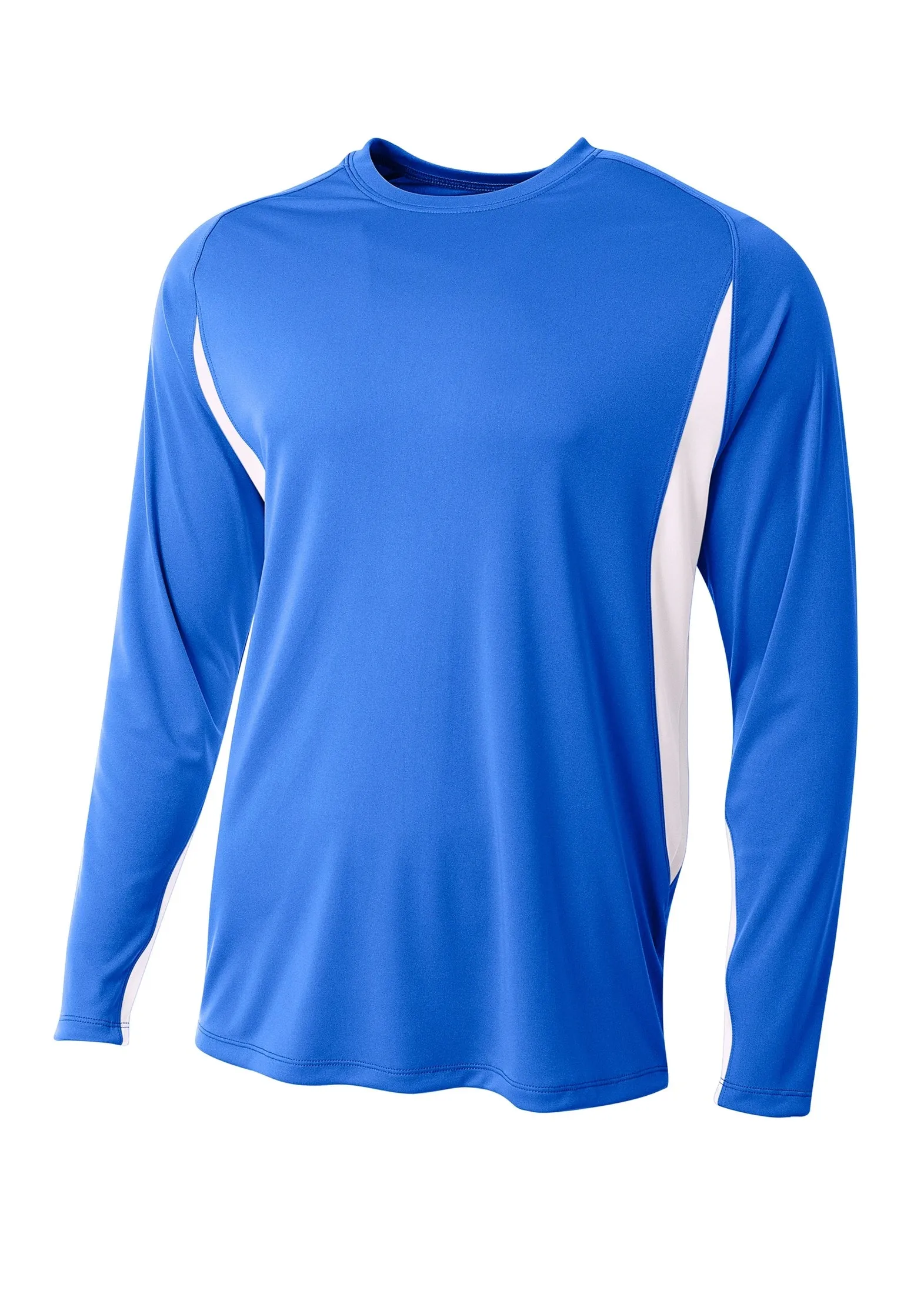 A4 Mens Long Sleeve Color Block Tee