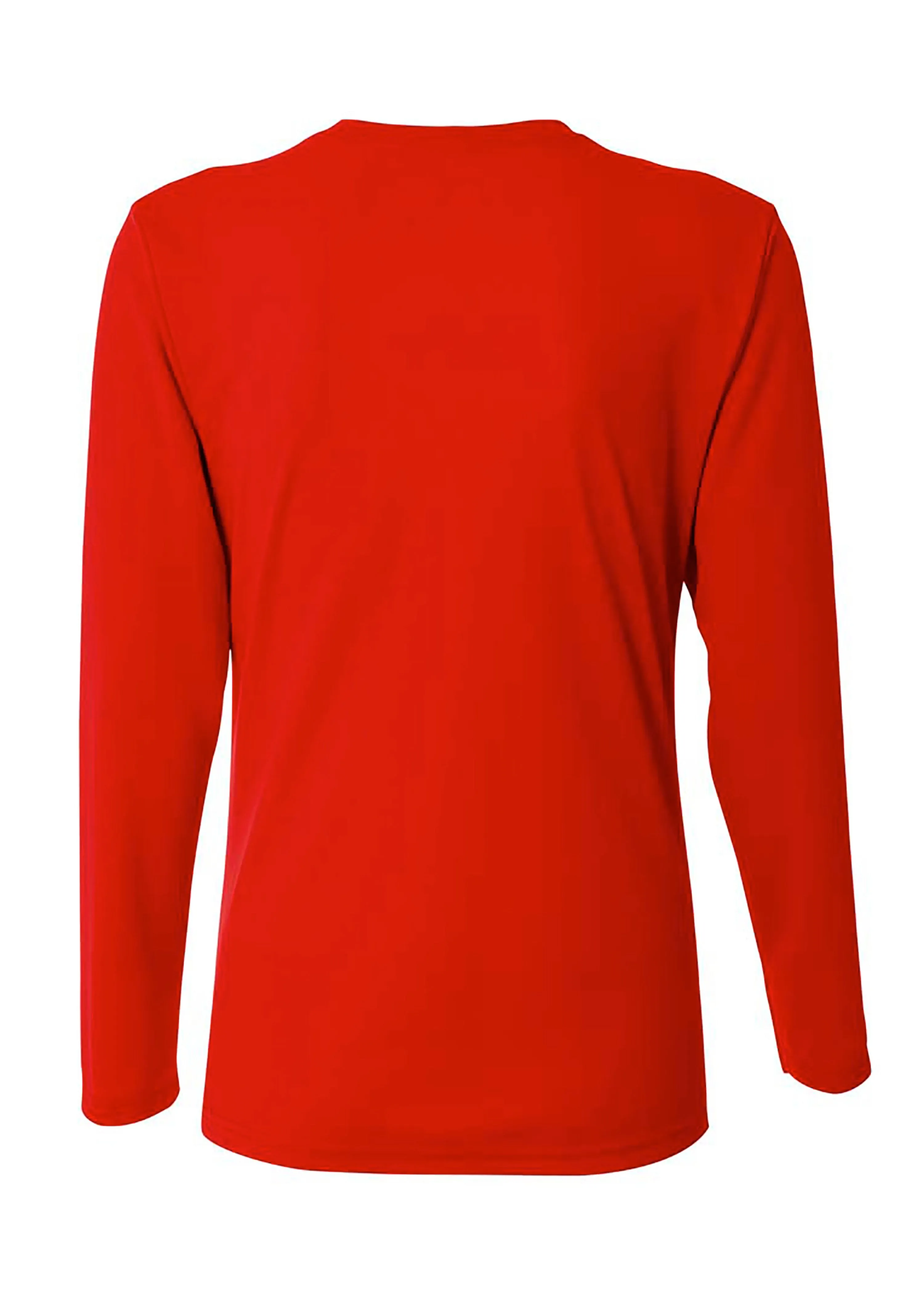 A4 Womens Long Sleeve V-Neck Bird's Eye Mesh Tee