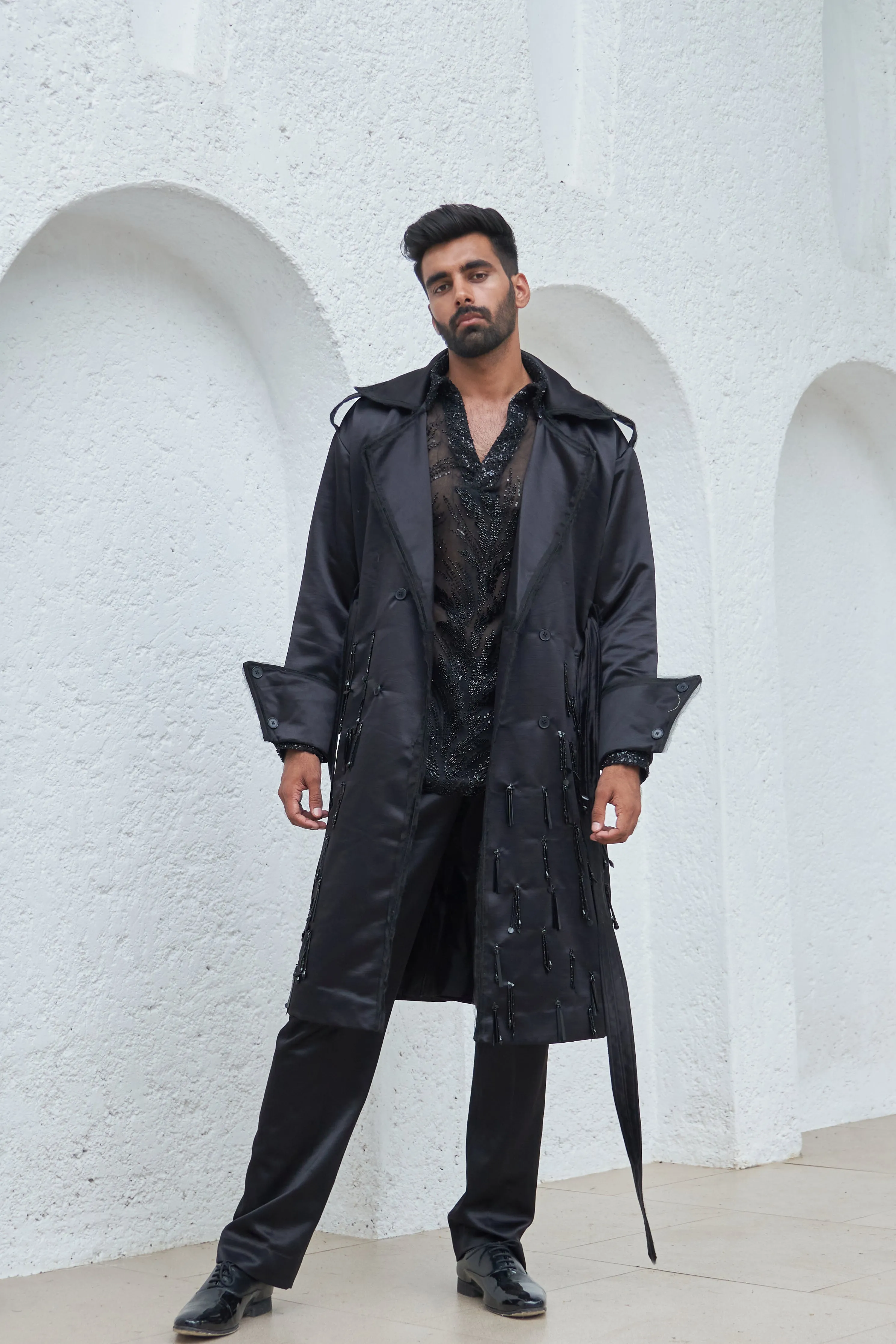 Aahil Trench Coat With Pants