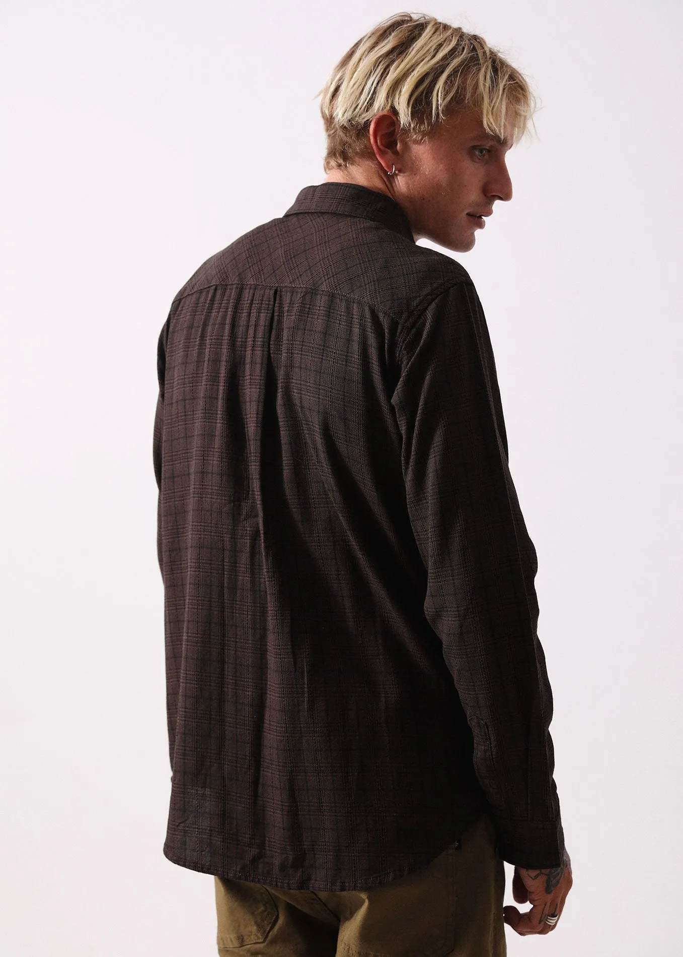 Afends Mens Drogstore - Long Sleeve Shirt