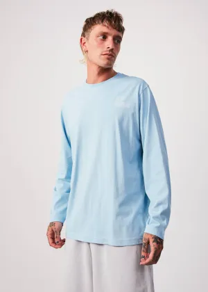 AFENDS Unisex Conditional - Unisex Oversized Long Sleeve T-Shirt - Sky Blue