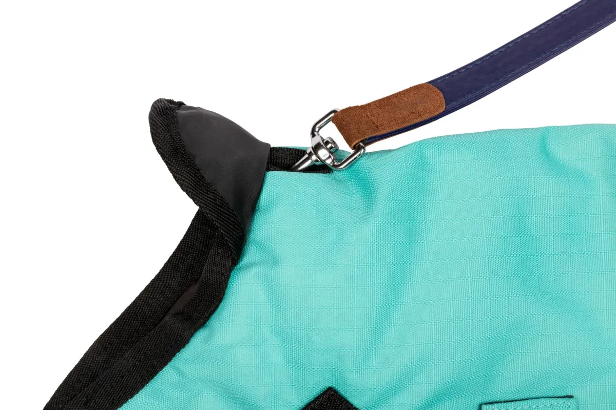 All Seasons Waterproof Dog Coat in Turquoise Blue