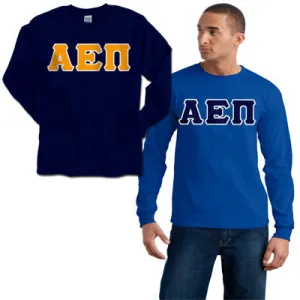 Alpha Epsilon Pi Long-Sleeve Shirt, 2-Pack Bundle Deal - Gildan 2400 - TWILL