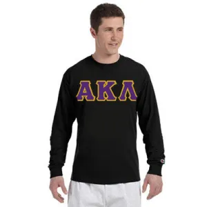 Alpha Kappa Lambda Greek Champion Long-Sleeve Tee - Champion CC8C - TWILL