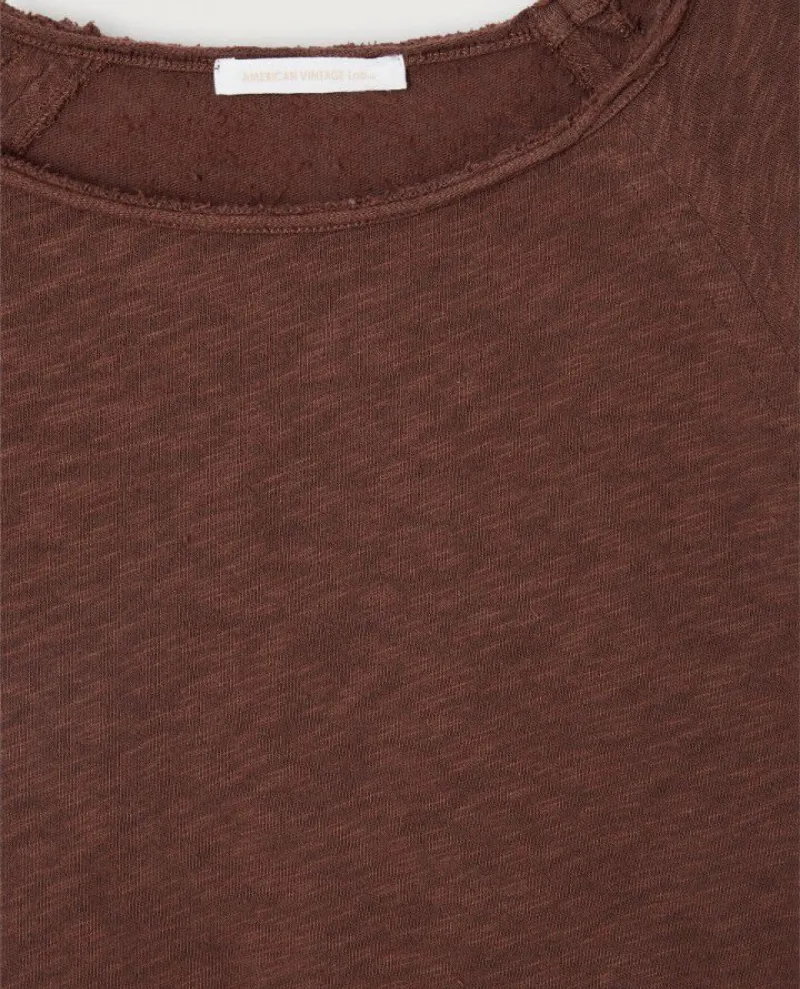 American Vintage Sonoma Long Sleeve Chocolate Brown T-Shirt