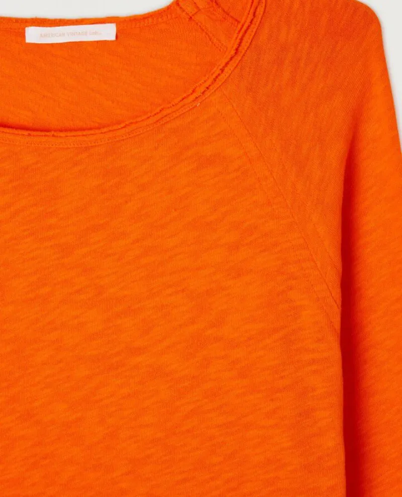 American Vintage Sonoma Long Sleeve Orange T-Shirt