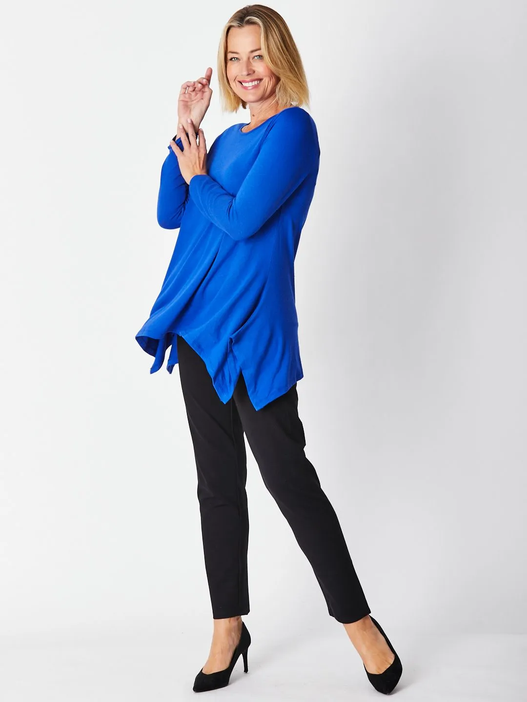 Andrea Winter Warmer Top - Blue 26791-Sw