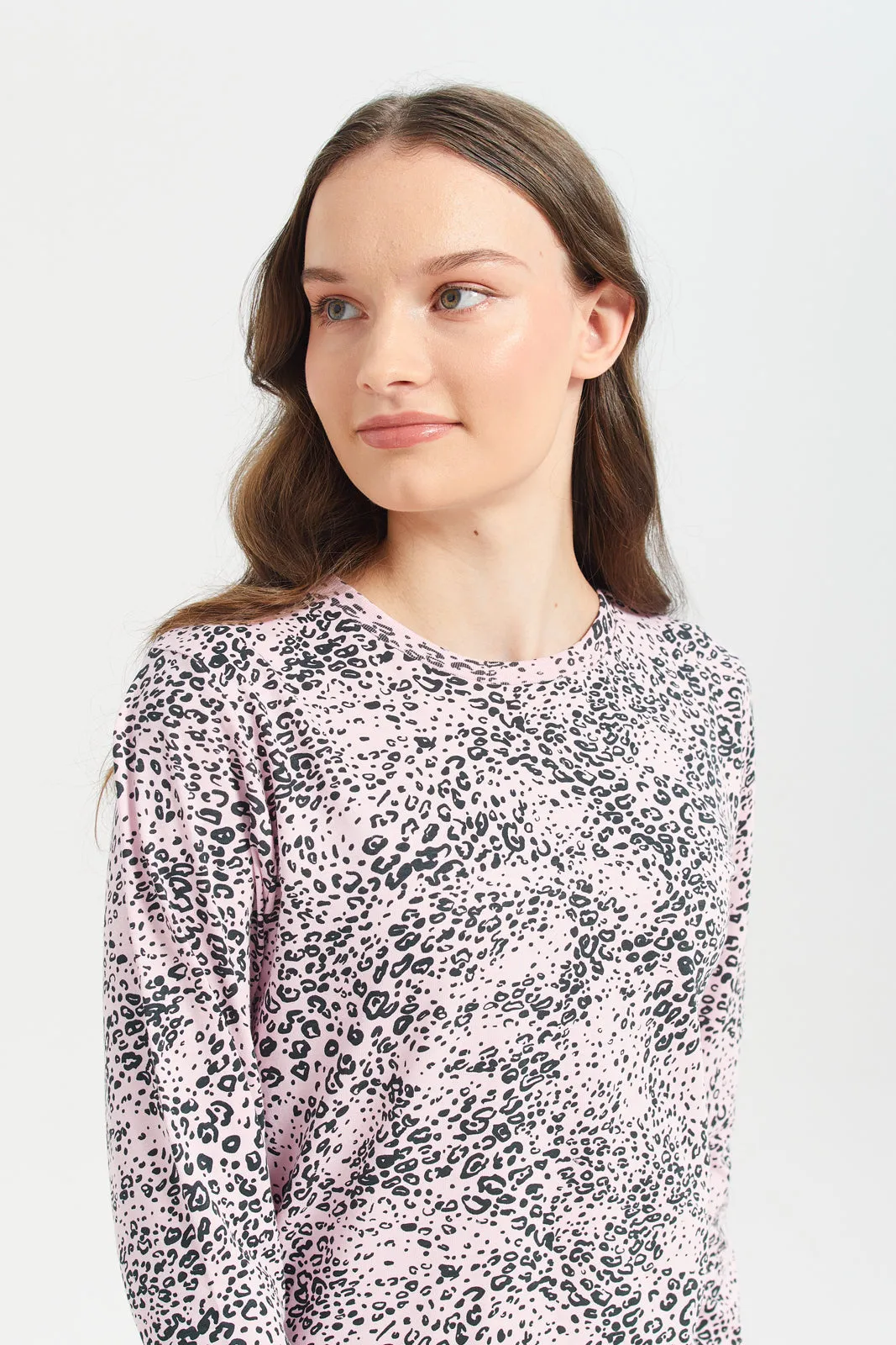 Animal Print L/S Basic Tshirts