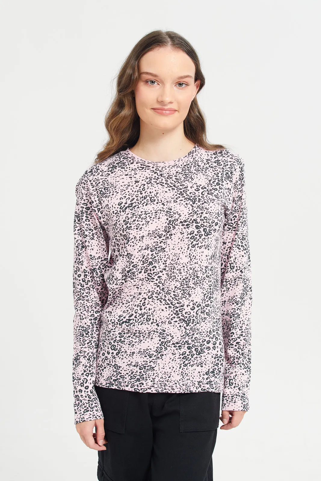 Animal Print L/S Basic Tshirts