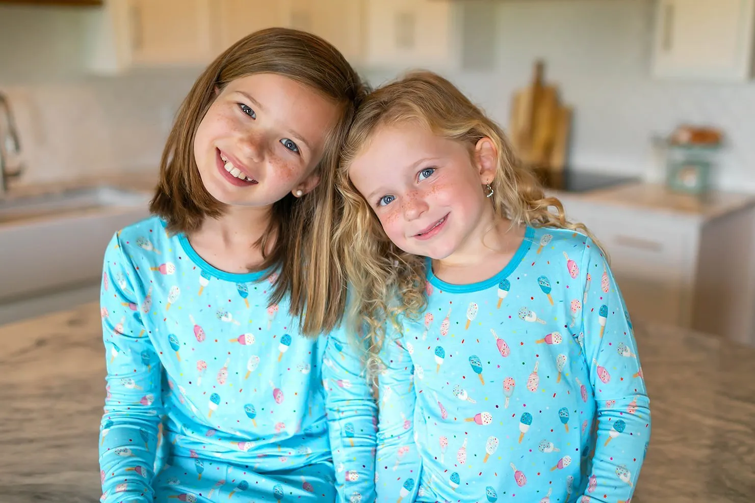 Aqua Popsicles Long Sleeve Pajama Set (2t-12y)