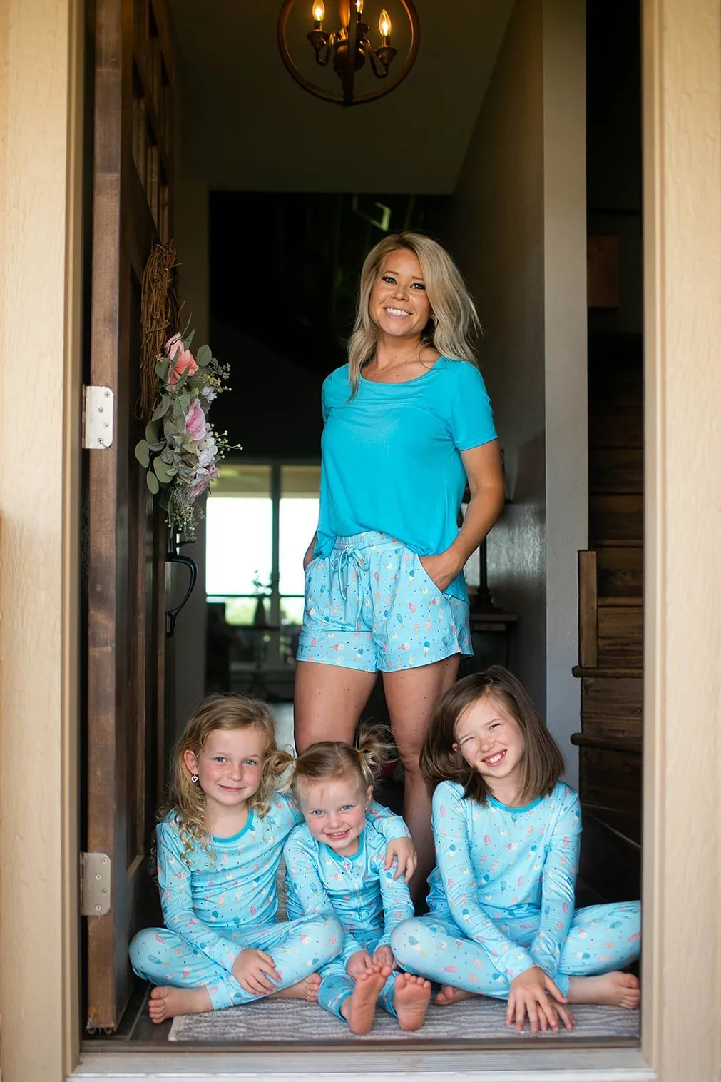 Aqua Popsicles Long Sleeve Pajama Set (2t-12y)