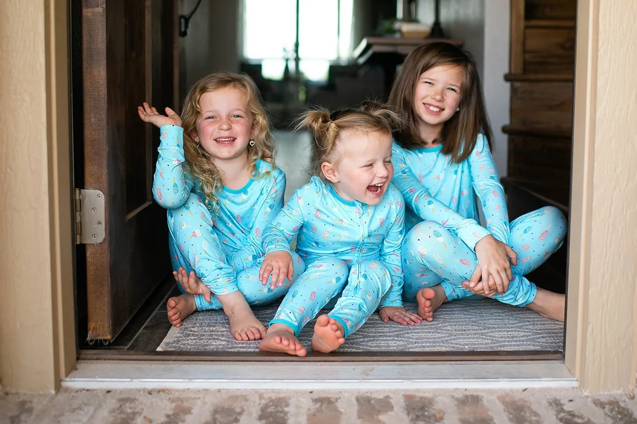 Aqua Popsicles Long Sleeve Pajama Set (2t-12y)