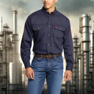 Ariat FR Men's Navy Vented Work Shirt 10019062