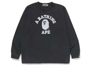 Bape Overdye College Relaxed Fit L/S Tee Black