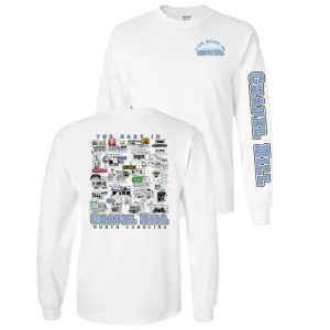 Bars of Chapel Hill Long Sleeve T-Shirt White