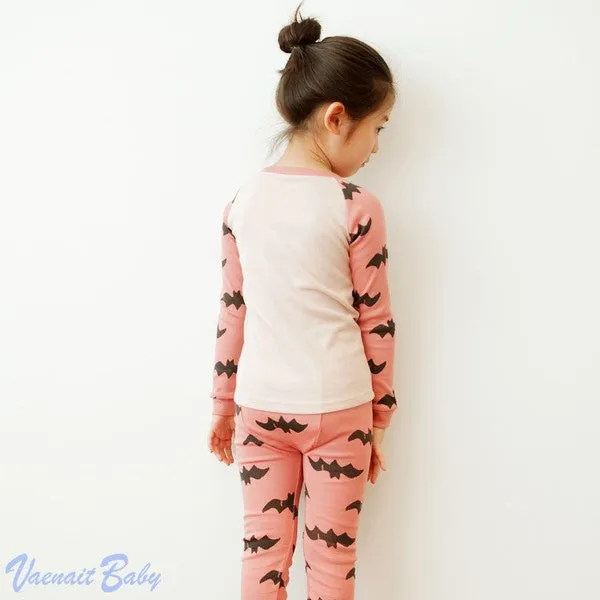 Bat Pink Long Sleeve Pajama