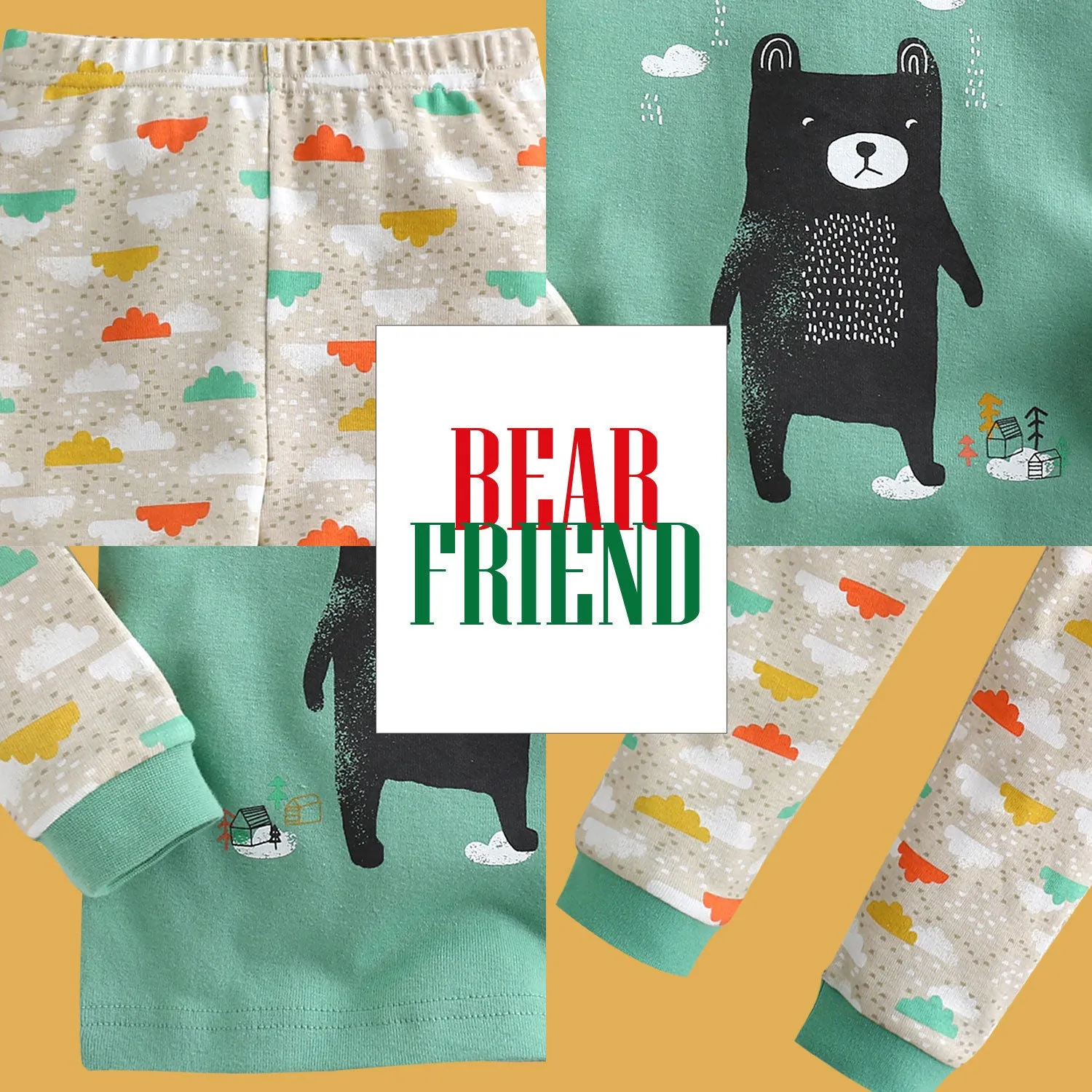 Bear Friend Long Sleeve Pajama