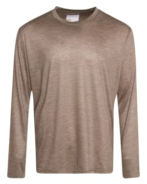 Beige Cashmere Long Sleeve T-Shirt