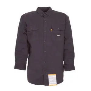 Berne 7 oz. FR Navy Button Down Work Shirt Tall