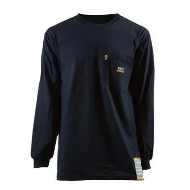 Berne FR Navy Crew Neck Long Sleeve T-Shirt Tall