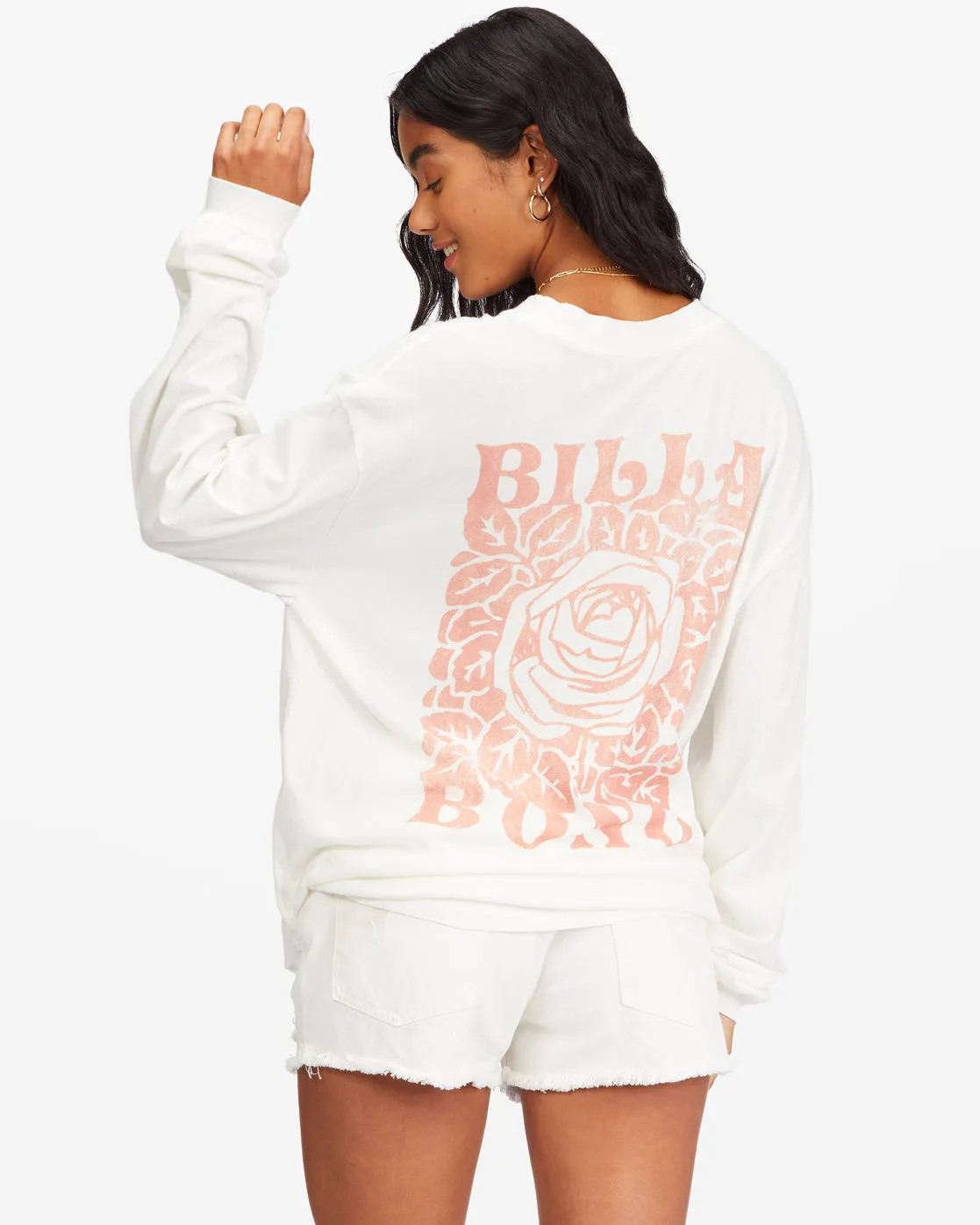 Billabong A Rose Is A Rose L/S Tee-Salt Crystal