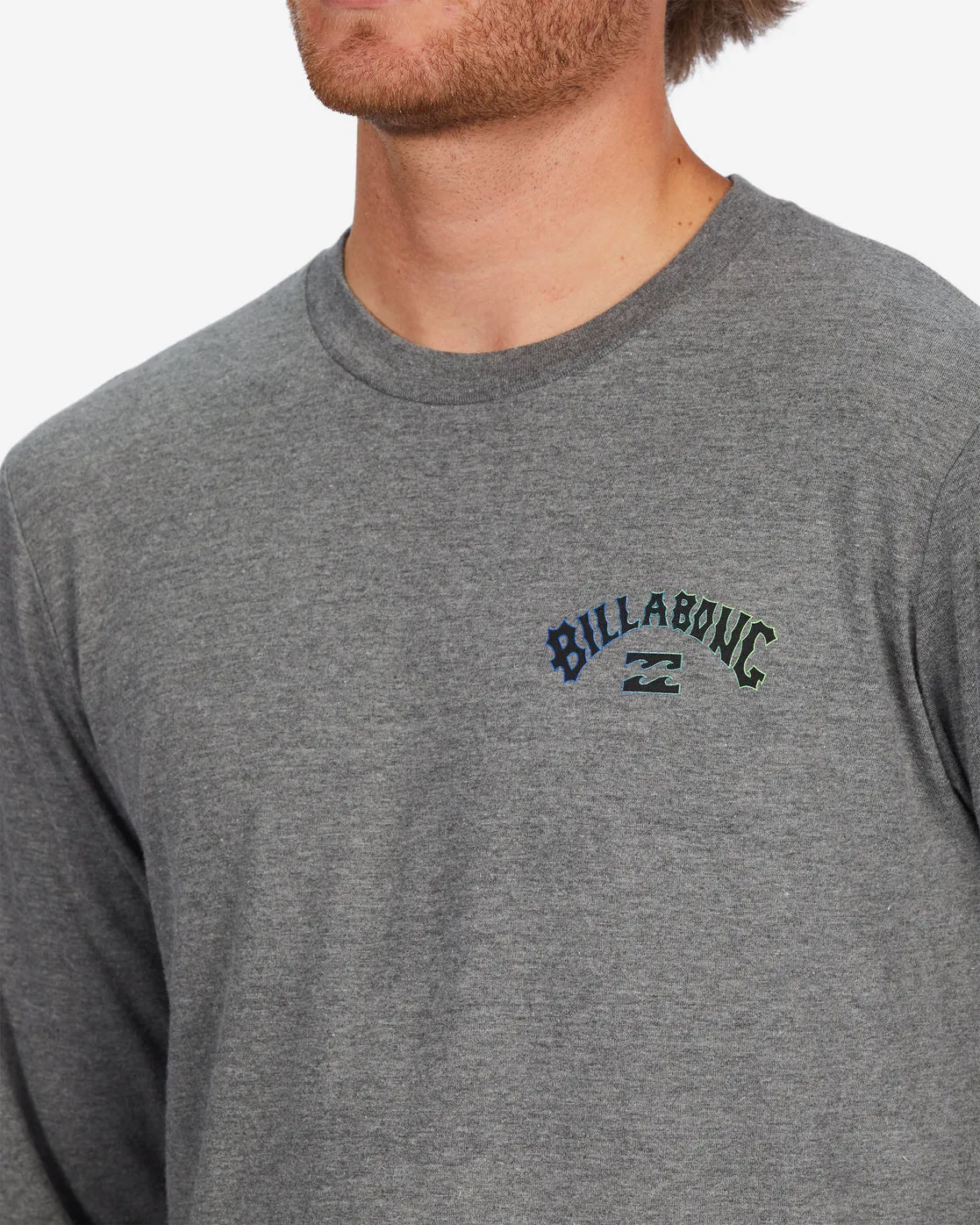 Billabong Arch Fill L/S Tee-Grey Heather