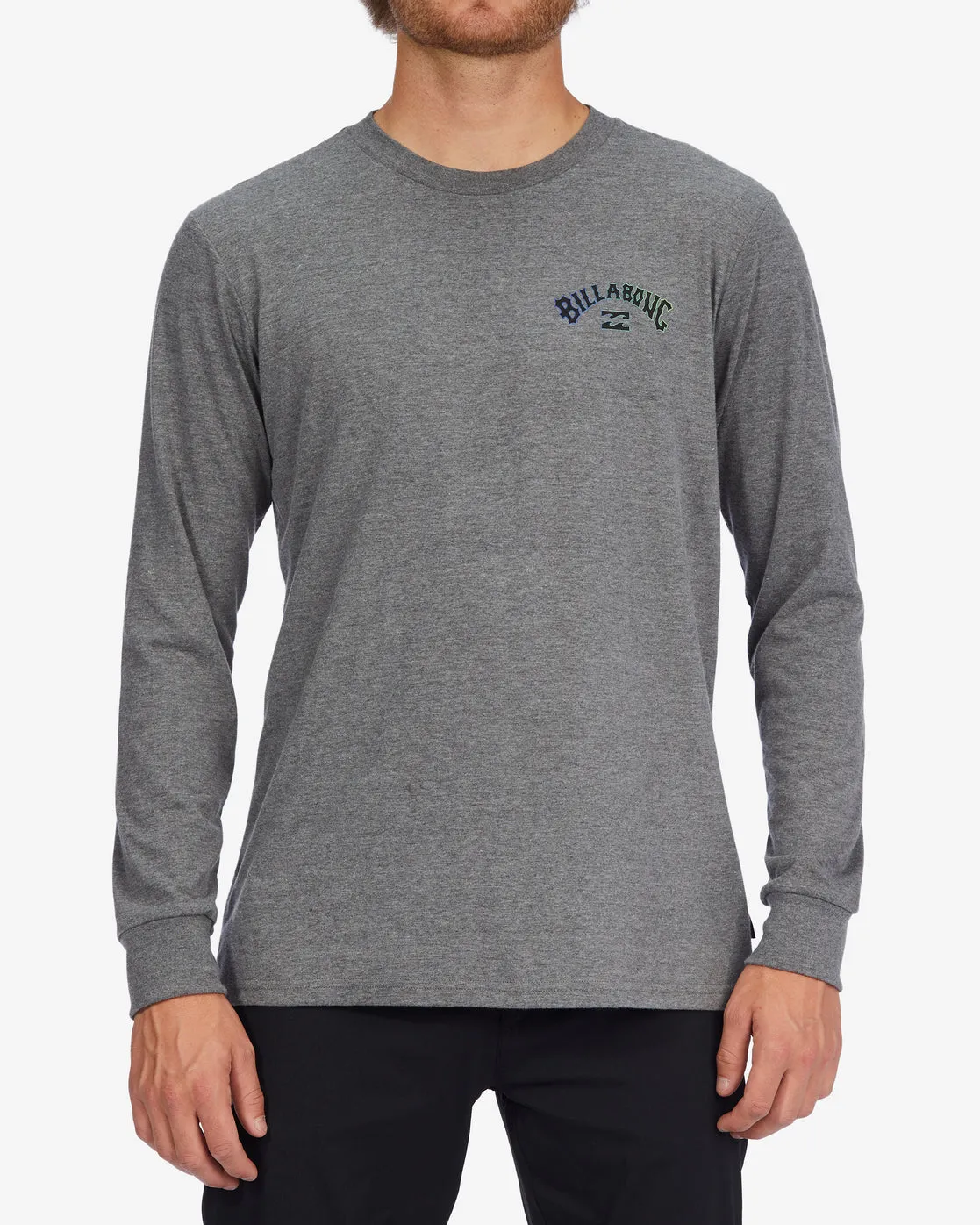 Billabong Arch Fill L/S Tee-Grey Heather