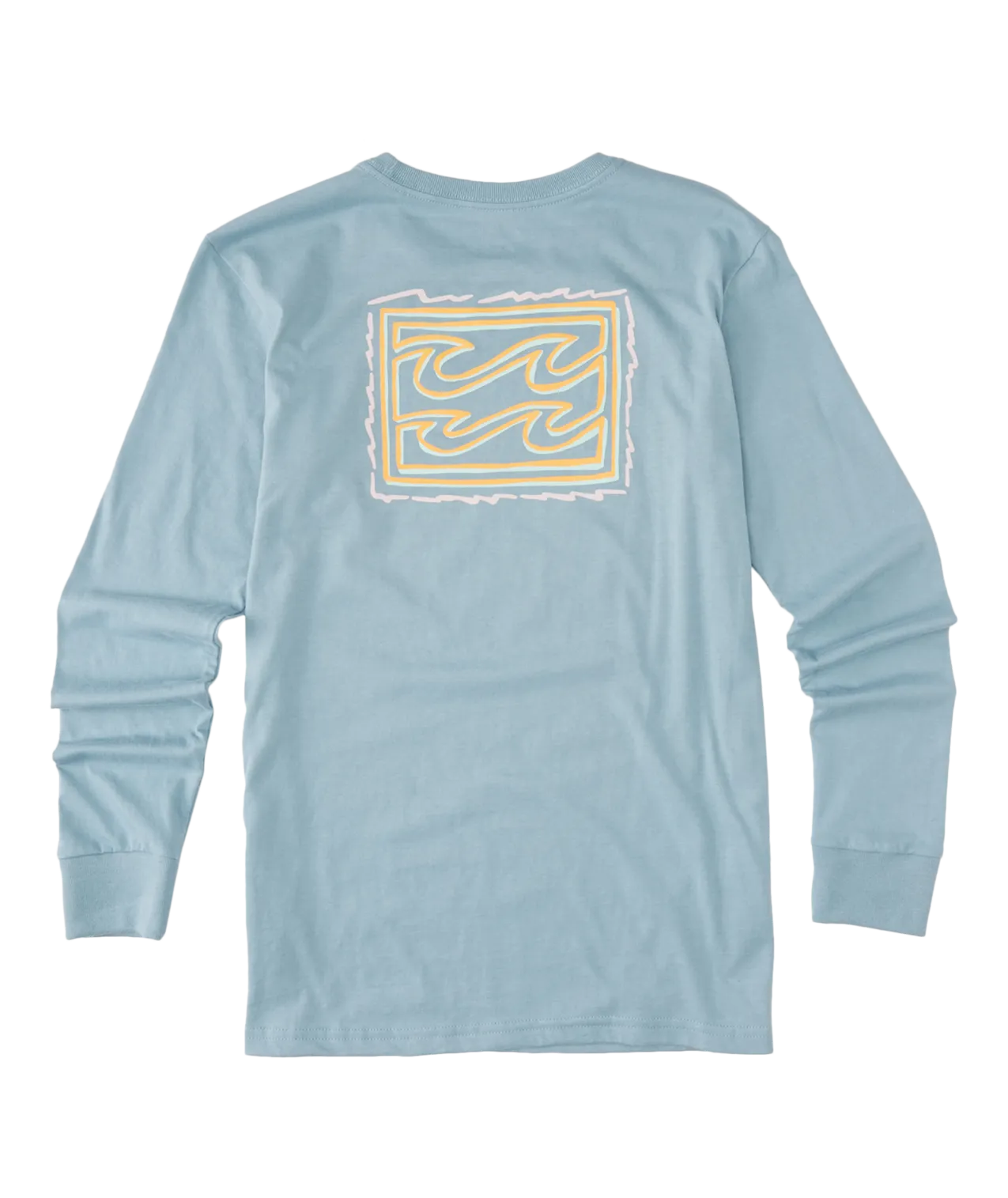 Billabong Boy's Crayon Wave L/S Tee-Washed Blue