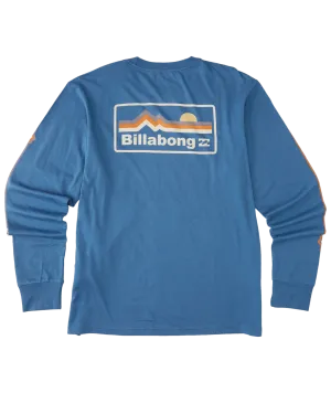 Billabong Range L/S Tee-Washed Denim