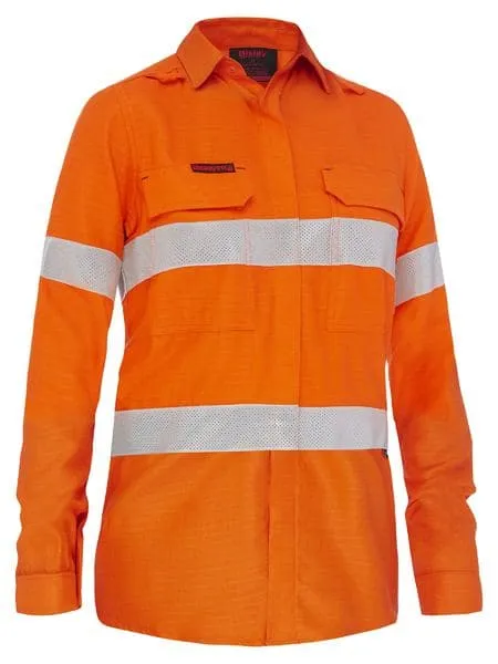 Bisley Apex 160 Women's Taped Hi Vis FR Vented Shirt BL8339T