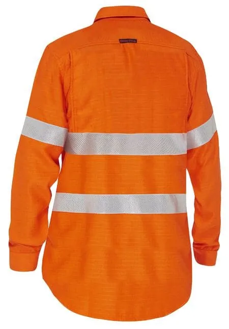 Bisley Apex 160 Women's Taped Hi Vis FR Vented Shirt BL8339T