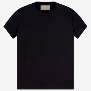 Black Classic Cotton Crewneck T-shirt