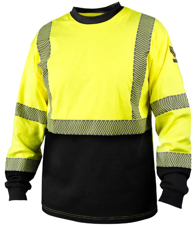 Black Stallion Hi-Vis Class 3 AR/FR Cotton Long-Sleeve - TF3030-HB