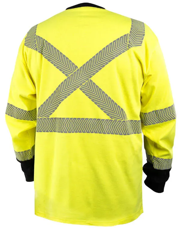 Black Stallion Hi-Vis Class 3 AR/FR Cotton Long-Sleeve - TF3030-HB