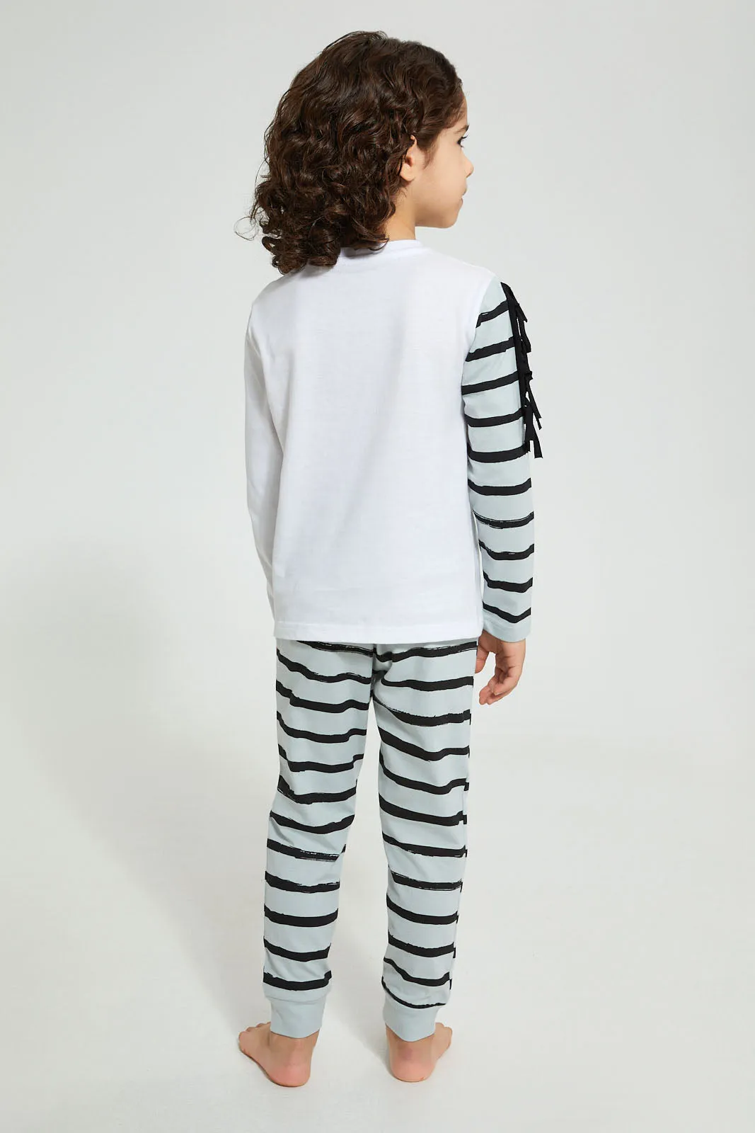 Blue And White Applique Zebra Pyjama Set (Pack Of 2)