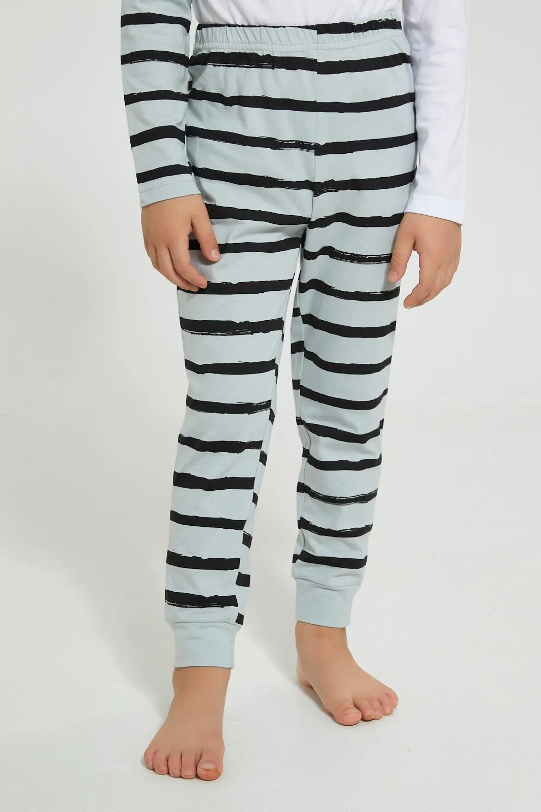 Blue And White Applique Zebra Pyjama Set (Pack Of 2)