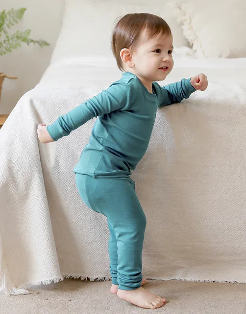 Blue Green Modal Long Sleeve Pajama