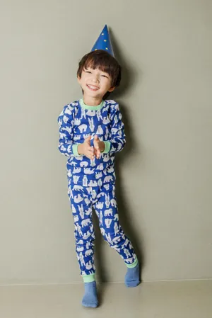 Blue Polar Bear Long Sleeve Pajama