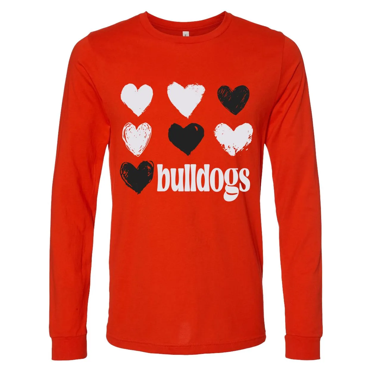 Bonham Bulldogs - Foil Hearts T-Shirt