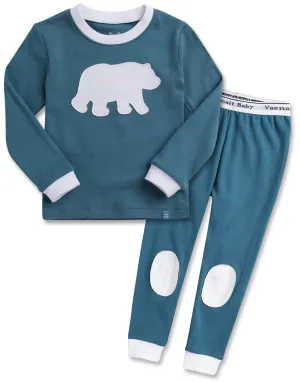 Bono Bear Bluegreen Long Sleeve Pajama