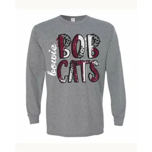 Bowie Bobcats - Splatter Long Sleeve T-Shirt