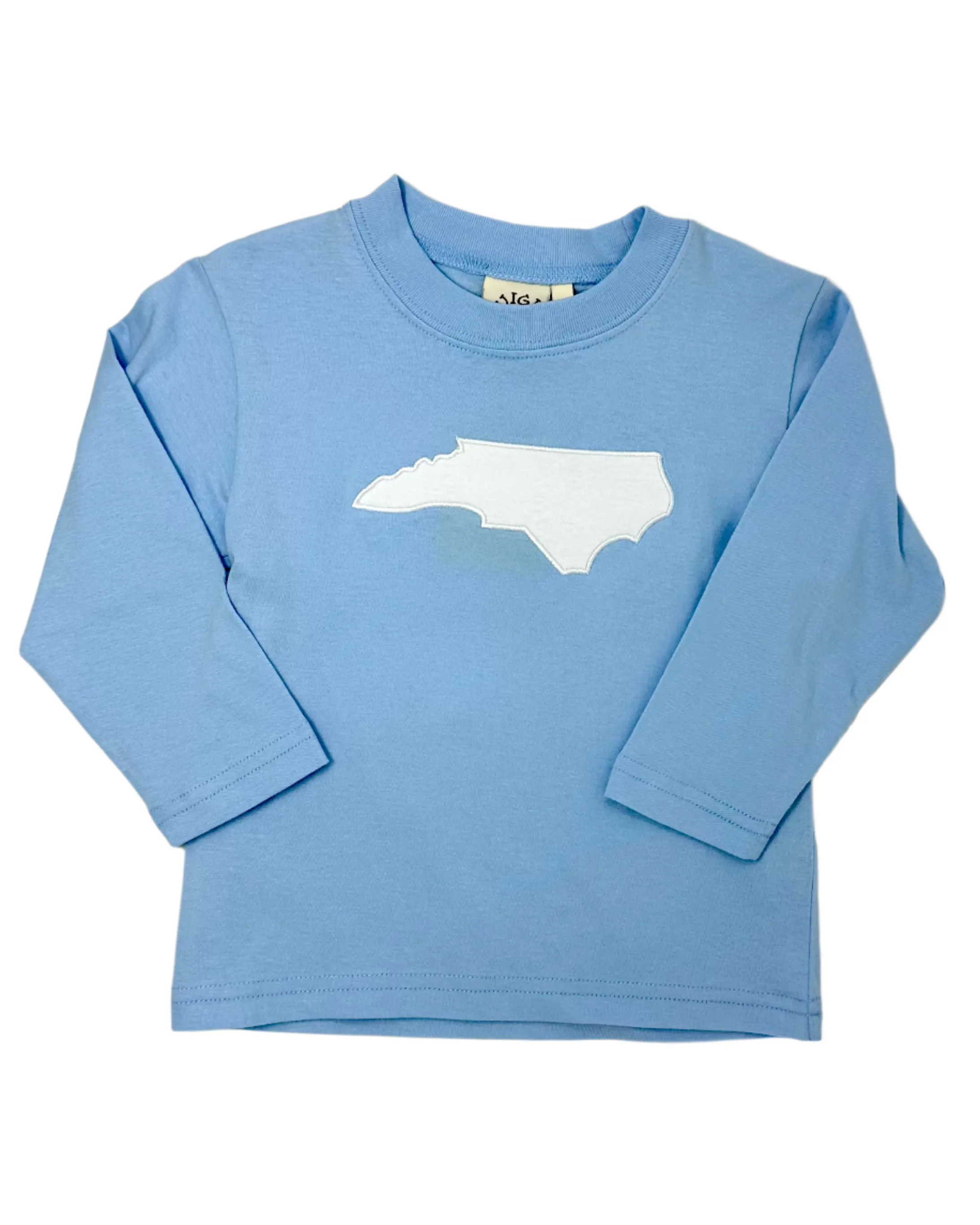 Boy's L/S T-Shirt w/ NC Silhouette - Lt. Blue