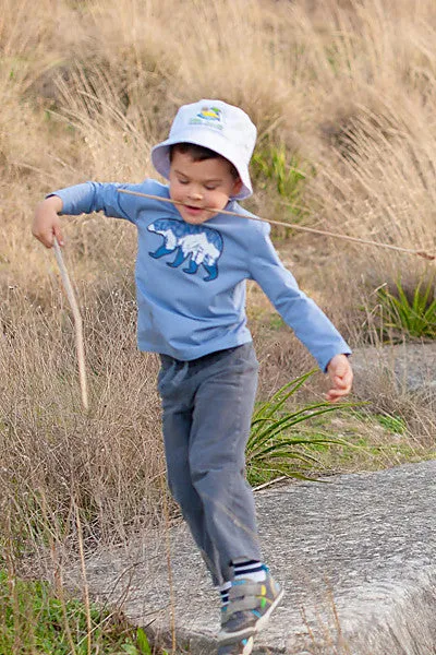 Boys Sun Protective Shirt-Explore Cobalt Blue Gray