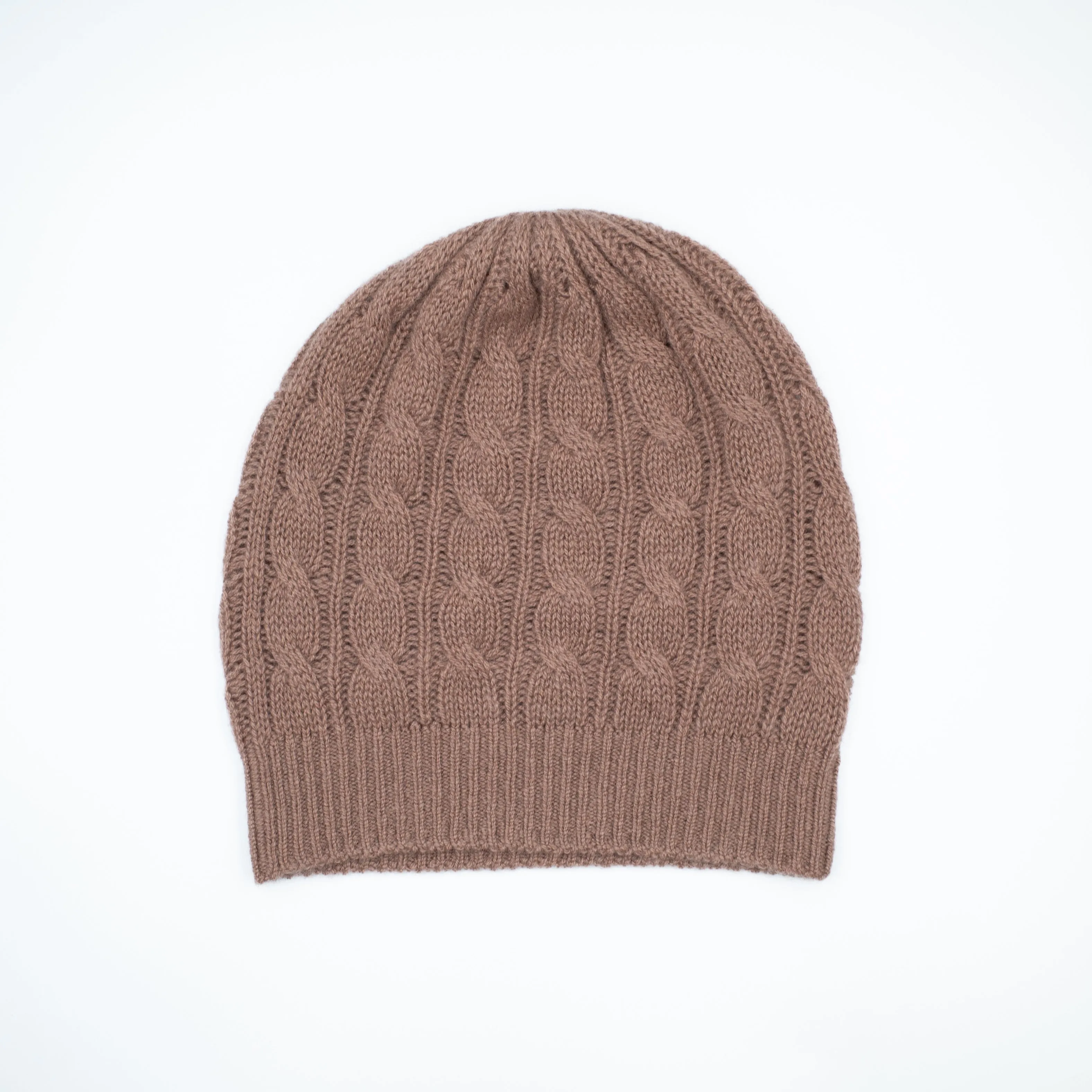 Brand New Scottish Dusky Pink Cable Knit Beanie Hat Unisex